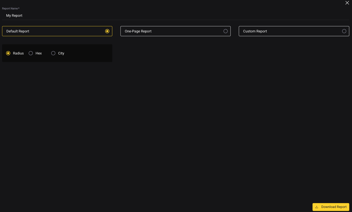Report generation button